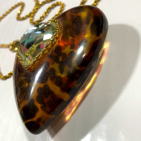 Rare retired X-Large lucite Leopard 🐆 heart ❤️ - Picture 3 of 9